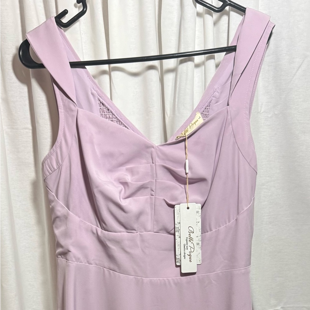 Belle Pogue Retro 50s Styled Dress Size Large Lilac color NWT